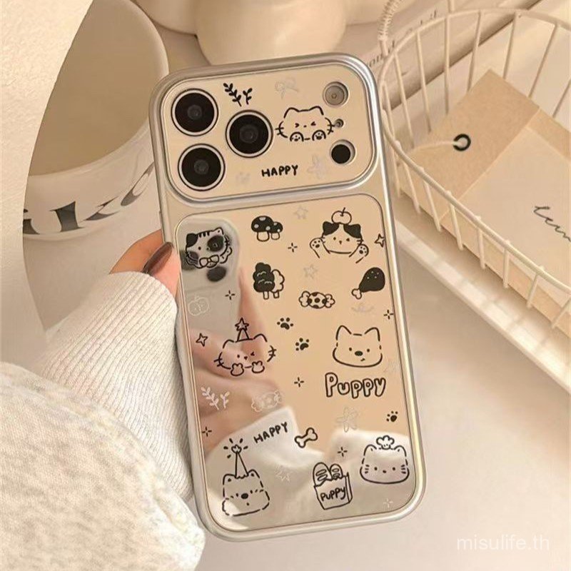 กระจกเคสโทรศัพท์ลูกสุนัขแมว ins เคสโทรศัพท์สําหรับ redme note 13 9 8 pro honor 600 400 pro x9d series m5
