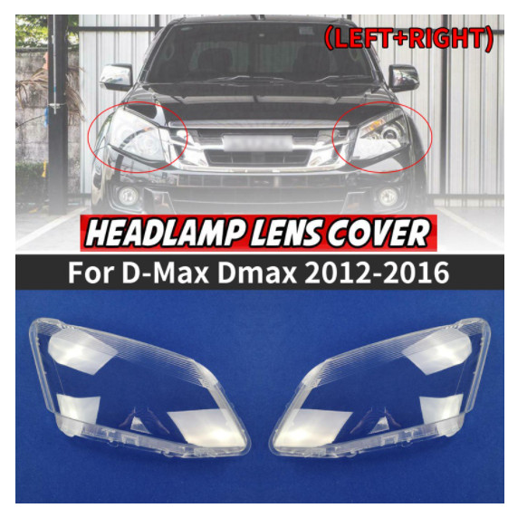 1PAIR สําหรับ ISUZU DMAX D-MAX 2012 2013 2014 2015 HEADLAMP ฝาครอบ HEADLAMP CASING HEADLAMP เลนส์