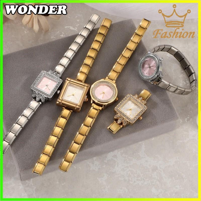 แฟชั่นรอบสแควร์อิตาเลี่ยน Charm Modular นาฬิกา Fit 9 มม.โมดูลสแตนเลส DIY Retro บุคลิกภาพโมดูลนาฬิกาข้อมืออุปกรณ์เสริม