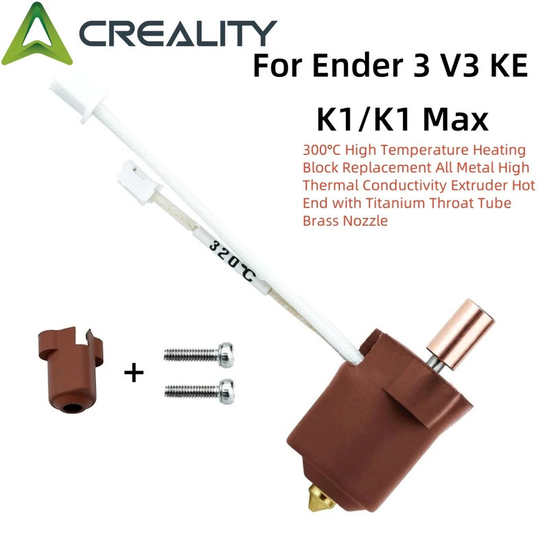 HB Creality Ender 3 V3 KE Ceramic Hotend Kit 300°C บล็อกความร้อนอุณหภูมิสูงโลหะทั้งหมด Extruder Hot 