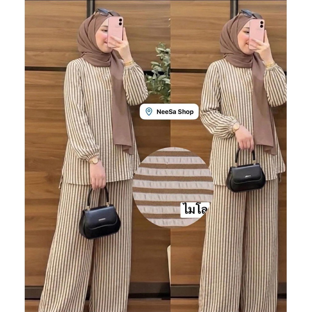 ชุดเสื้อ+กางเกงผ้าคอตตอน ใส่สบายมีตามไซส์