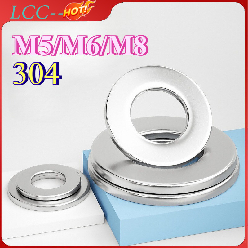 แหวน รอง /แหวน แบน รอง น็อต สแตนเลส 304 / Flat Washer M5/M6/M8 LCC-TH-1