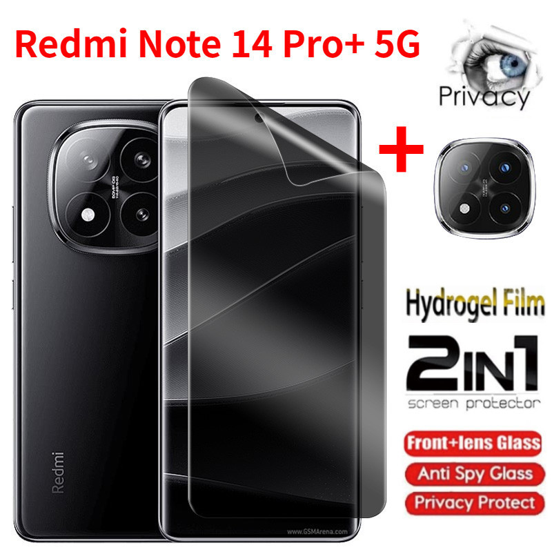 สําหรับRedmiหมายเหตุ14 Pro + 2025ความเป็นส่วนตัวHydrogelฟิล์มAnti-Spyคลุมทั้งหมดป้องกันหน้าจอAnti Peekความเป็นส่วนตัวฟิล์มสําหรับRedmiหมายเหตุ14 15 Pro + Note14Pro + Note15Pro 4G 5Gกล้องฟิล์ม