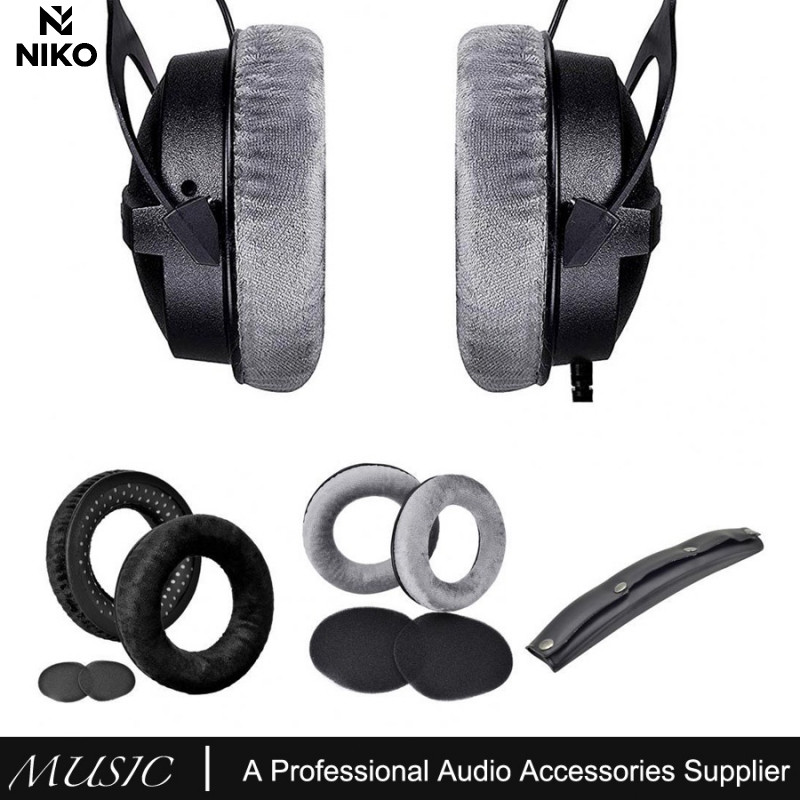 NIKO DT770 เปลี่ยนแผ่นรองหูฟังแผ่นรองหูฟังแผ่นรองหูฟังเข้ากันได้กับ beyerdynamic DT990 / DT880 / DT770 PRO หูฟัง Gamer แ