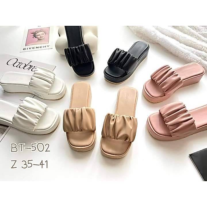 NIWA SHOES รองเท้าแตะ รองเท้าผู้หญิง ส้นสูง 1.5 นิ้ว รุ่น BT-502