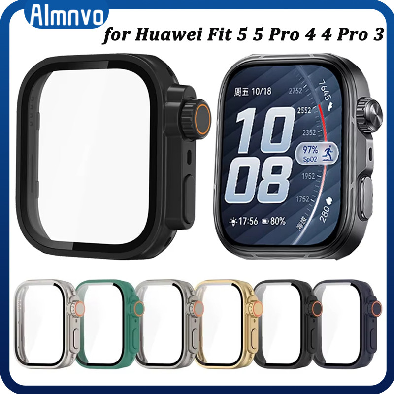 กรณีพีซีแก้วนิรภัยป้องกัน Gores สำหรับนาฬิกา for Huawei Fit 5/5 Pro / 4/4 Pro / 3 เปลี่ยนเป็นอุปกรณ์ปกป้องหน้าจอ Ultra