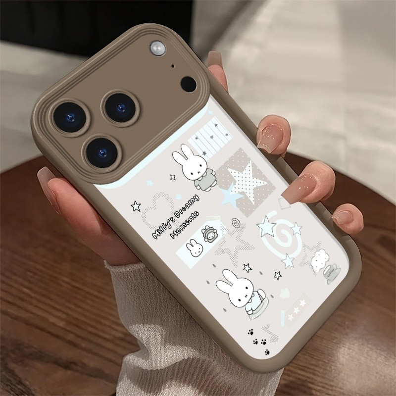 Miffy Dreamyเคสโทรศัพท์Stars & Cloudsออกแบบนุ่มสีดําBorder Anti-DropสําหรับInfinix Hot 70 60i 50 50i