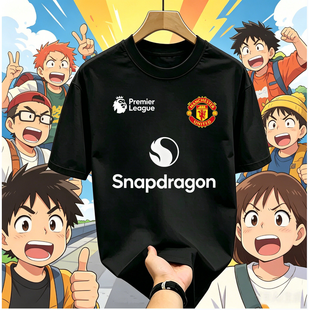 (จัดส่งภายใน 24 ชั่วโมง) เสื้อยืดทีมแมนเชสเตอร์ ยูไนเต็ด ฤดูกาลใหม่ พรีเมียร์ลีก พิมพ์โลโก้ เสื้อแฟนบอลปีศาจแดง แขนสั้น