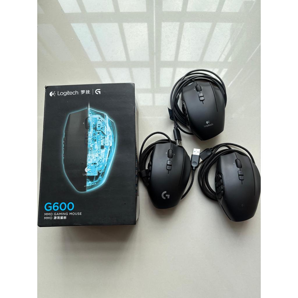 เมาส์เกม Multi-Button Logitech G600 MMO Black Mouse