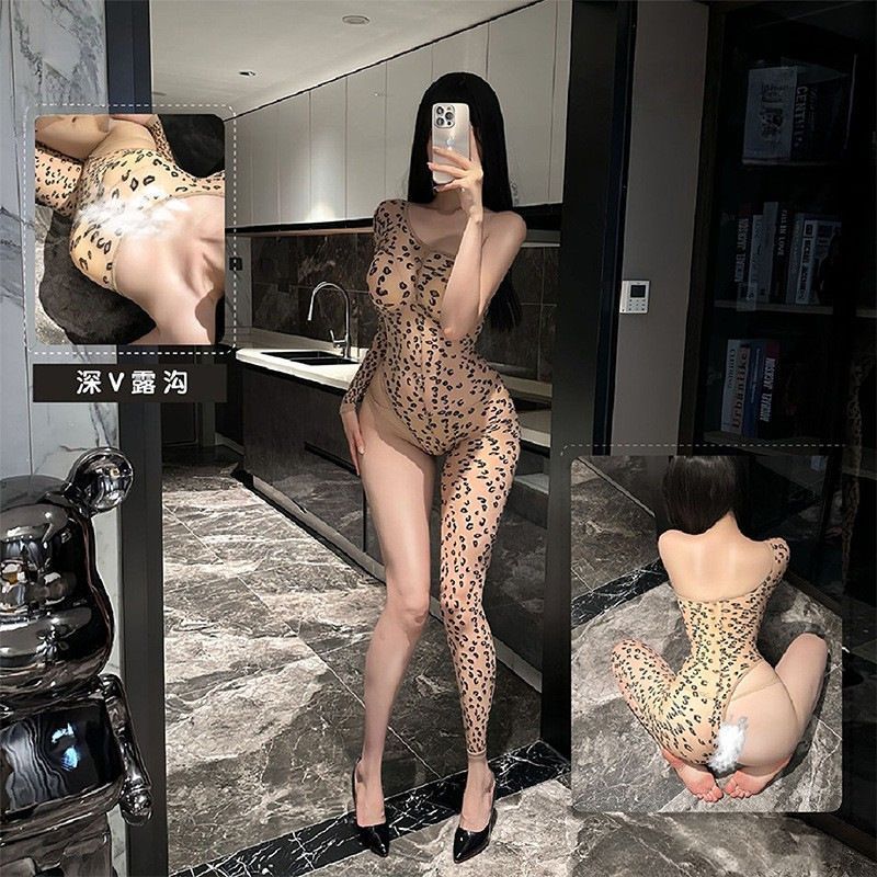 情调趣情欲内衣趣纯欲连身衣感豹纹调制服诱惑服BW20260607 Sensual and alluring lingerie, pure desire one-piece outfit, leopar