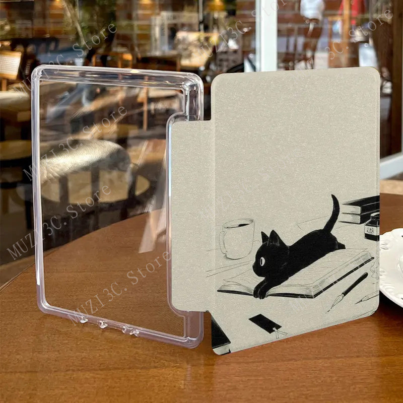 สําหรับ Kobo Libra สี 7 "อะคริลิคใสกรณี N428 N418 การ์ตูนพิมพ์สําหรับ Kobo Libra 2 Libra2