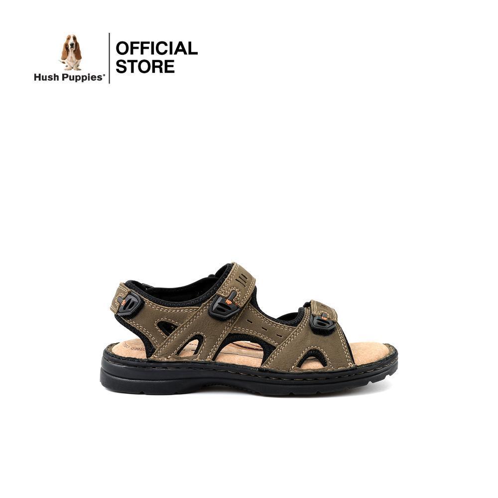 Hush Puppies รองเท้าผู้ชาย รุ่น HP 4HSFB4346E - สีเขียว (รองเท้าแตะรัดส้นหนังแท้แบบสวม)