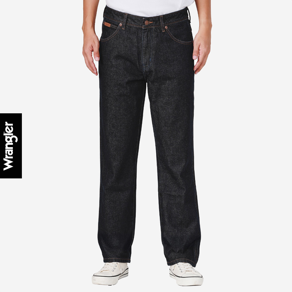 WRANGLER กางเกงยีนส์ผู้ชาย เอวกลาง ทรงตรง รุ่น WR F125MTEXF06 สียีนส์เข้ม