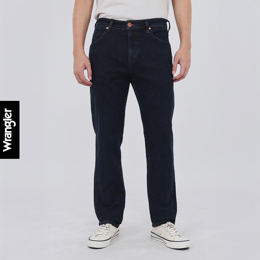 WRANGLER กางเกงยีนส์ผู้ชาย เอวกลาง ทรงตรง รุ่น WR S326MGREF10 สียีนส์เข้ม