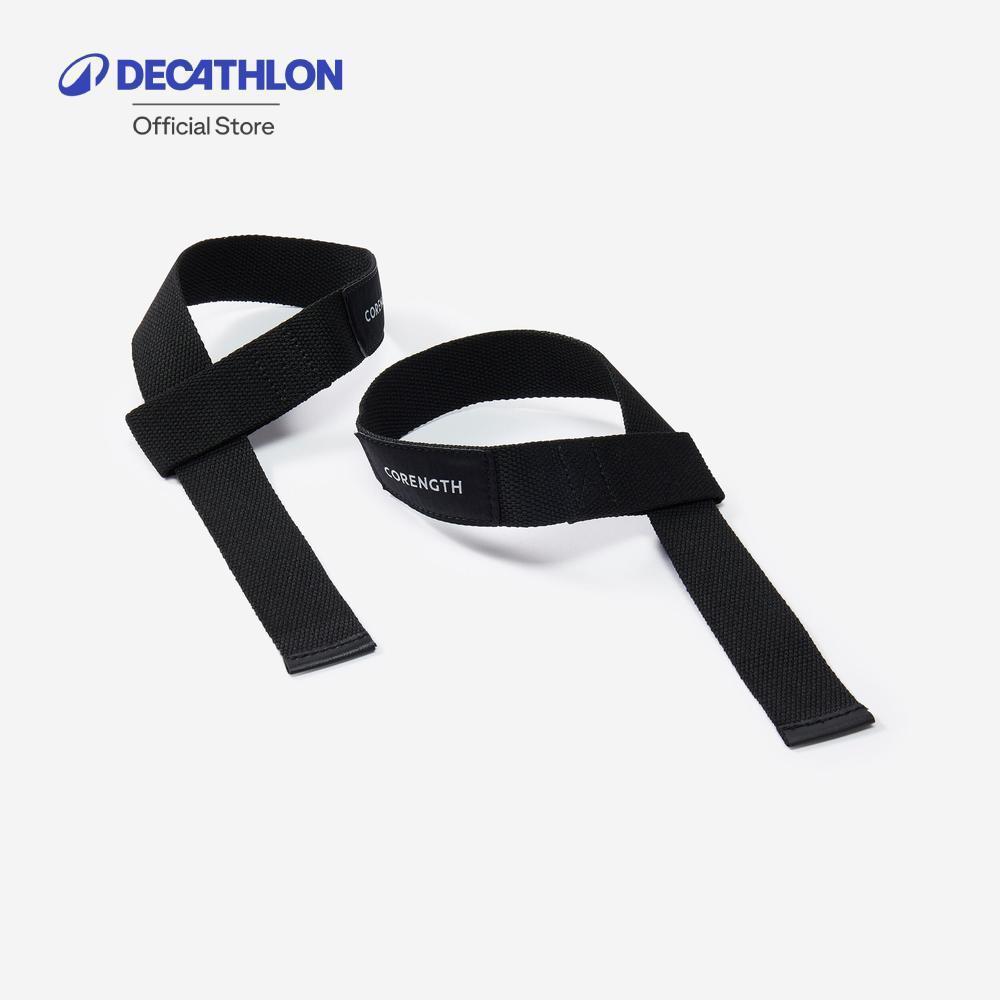 Decathlon Weight Training Lifting Strap สายรัดข้อมือยกน้ำหนัก - Black