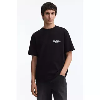 H&M(เอชแอนด์เอ็ม) เสื้อยืดพิมพ์ลายแบบหลวม ผู้ชาย 0967955_25