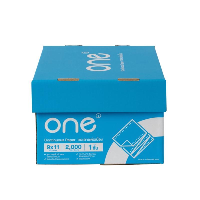 ONE กระดาษต่อเนื่อง ไม่มีเส้น ขนาด 9x11 นิ้ว 1 ชั้น