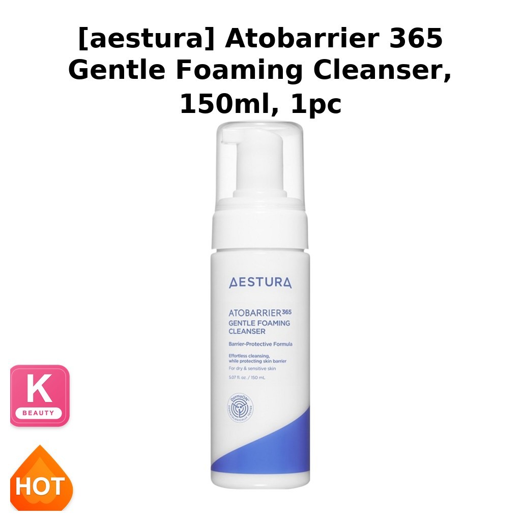 [aestura] Atobarrier 365 Gentle Foaming Cleanser, 150ml, 1pc / Korean Foaming Cleanser / Gentle Form
