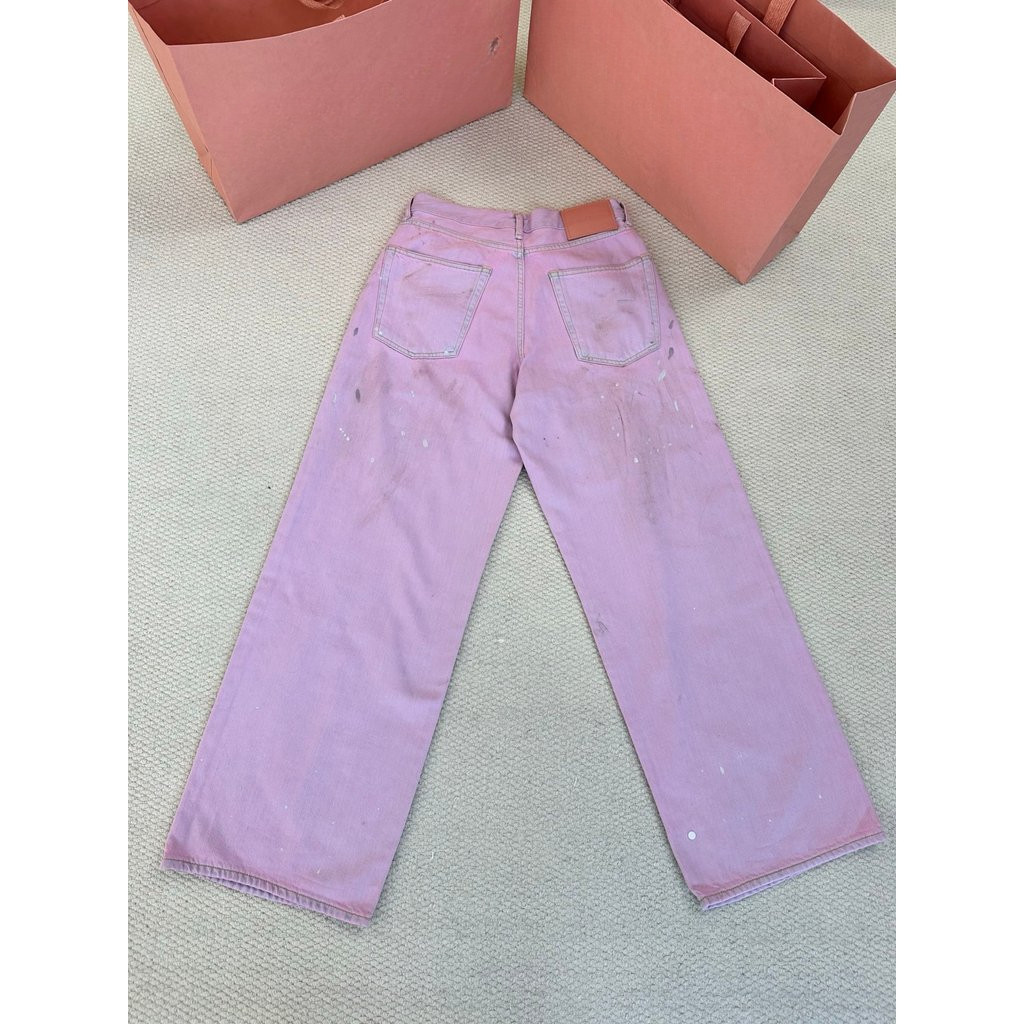 Ac 1981 กางเกงยีนส์กางเกง Pink Splash Ink
