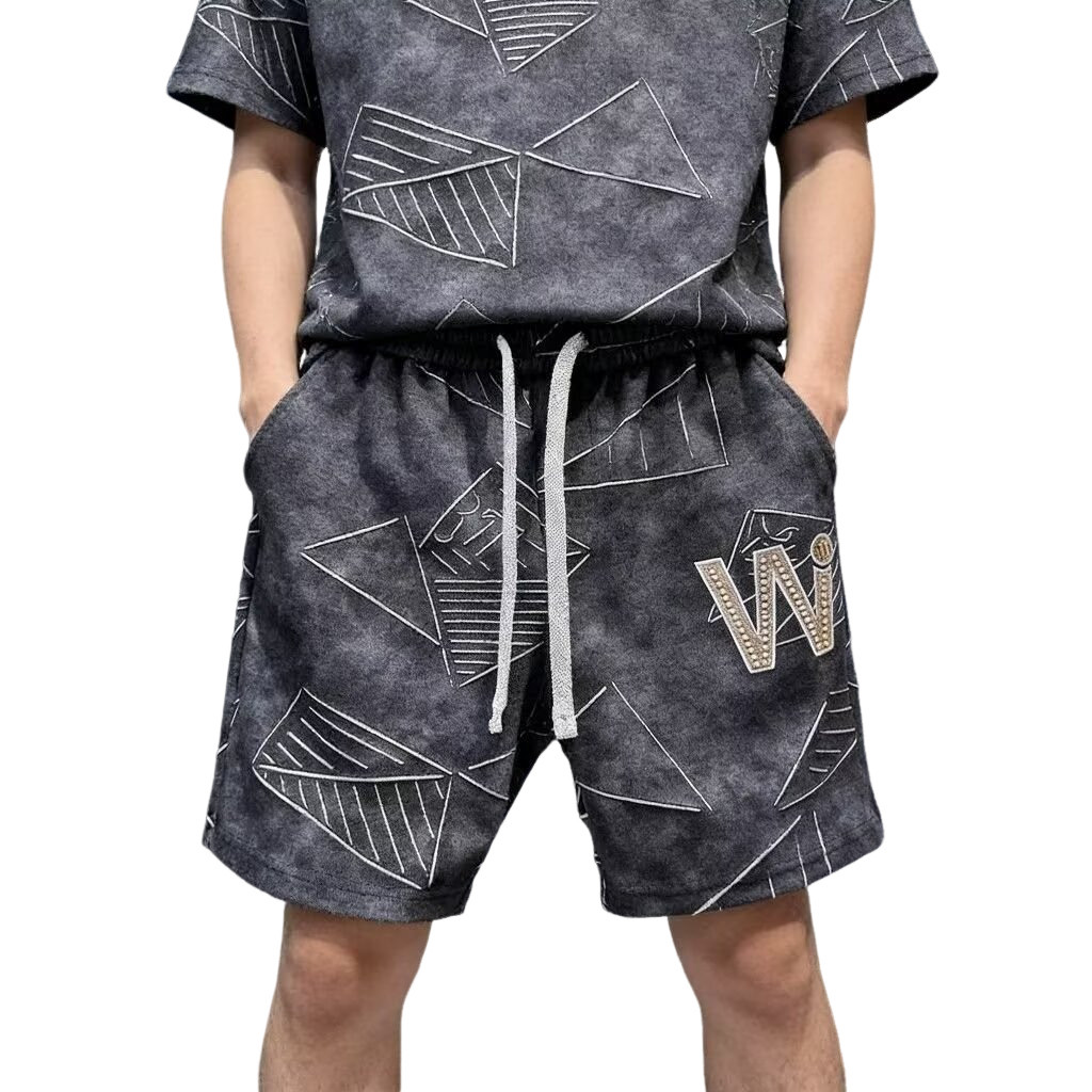 LEO.MAN กางเกงขาสั้นพิมพ์ลาย  ใส่ได้ทั้นผู้ชายและผู้หญิง รุ่น MK341