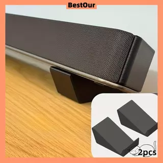 BESTOUR ฐานขาตั้ง Soundbar 2 ชิ้น, ยกมุมพิมพ์อุปกรณ์เสียง Riser, ที่วางลําโพงยกระดับคุณภาพสูงหลายยี่ห้อเข้ากันได้