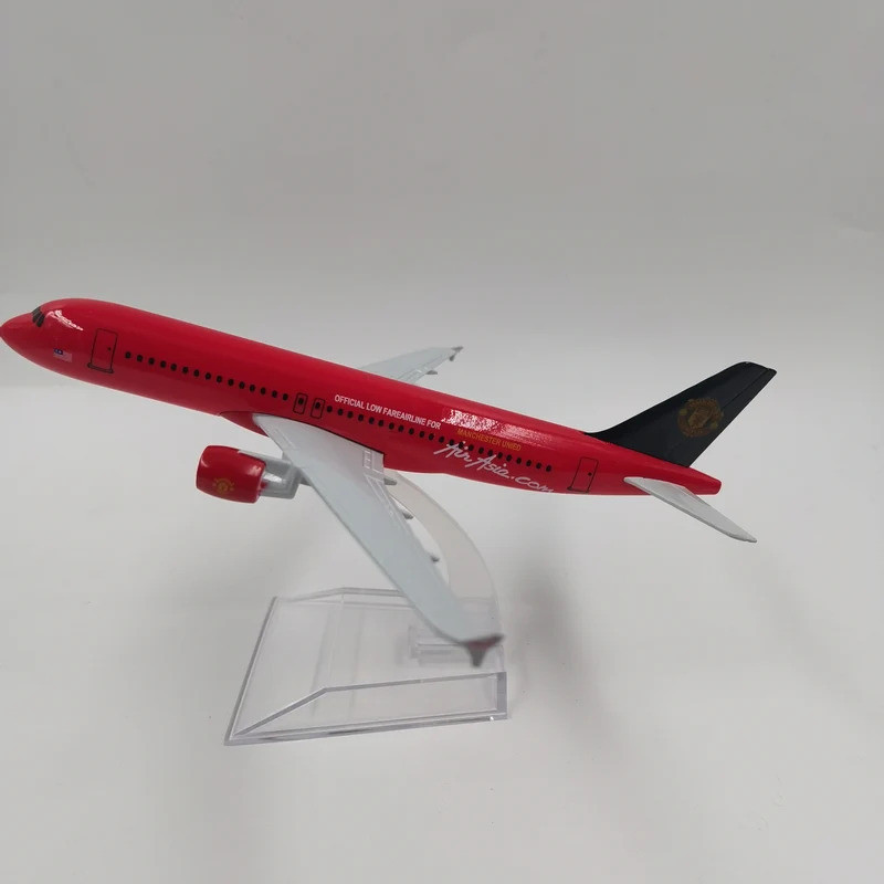 JASON TUTU 16 ซม.AirAsia Airbus A320 เครื่องบินรุ่นเครื่องบินDiecastโลหะ 1/400 Scale Planes