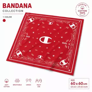 CHAMPION BANDANA CHAMPION LOGO ผ้าโพกศรีษะ ผ้าคล้องคอ ผู้ชาย