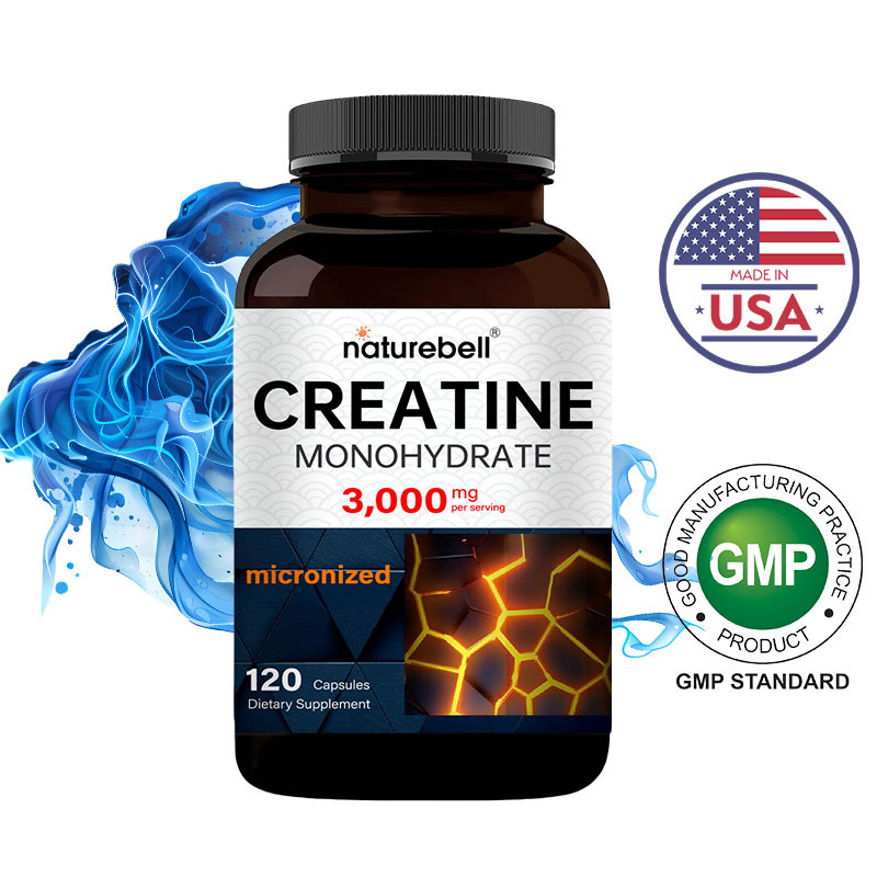 NatureBell Creatine Monohydrate | ช่วยเพิ่มพลังและความแข็งแรง | 120 Capsules