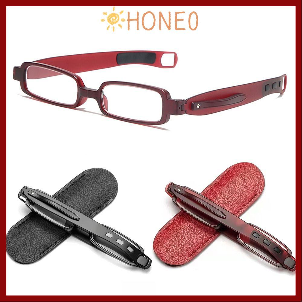HONE แว่นตาอ่านหนังสือ + 1.0 ~ + 4.0 Mini Pocket Pen Clip Readers แว่นตา Presbyopic 360°บิดพกพา