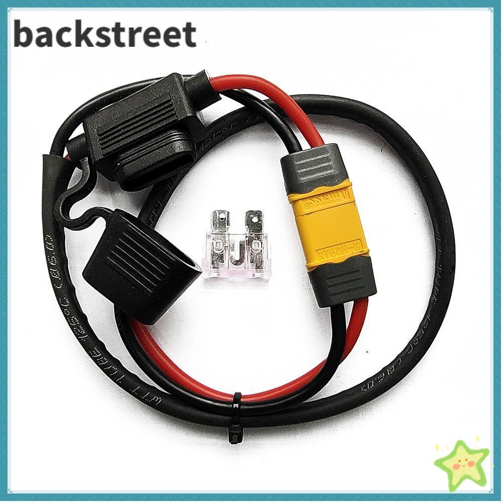 BACKSTAGEREETDV E-Bike สายไฟฟิวส์กันน้ํา 14AWG XT60 ปลั๊กหญิงชาย