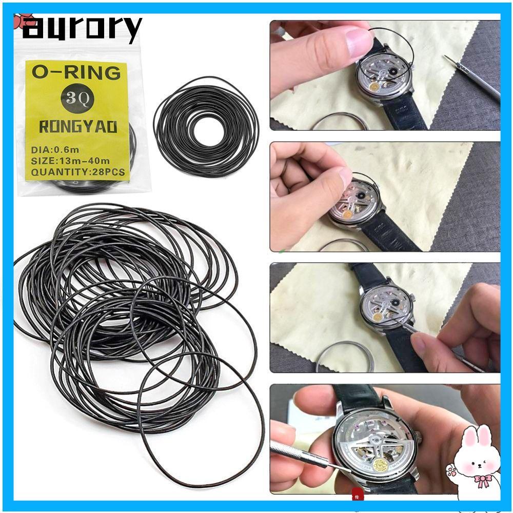 AURORY 4 แพ็คปกหลัง 0.5/0.6/0.7/0.8 มม.สําหรับช่างซ่อมนาฬิกายาง O-Ring