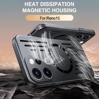 เคสแม่เหล็กรองรับ ระบายความร้อนดีเยี่ยม บางพิเศษโลหะ สำหรับ OPPO Find X9 X8 Pro Reno 15 14 Pro