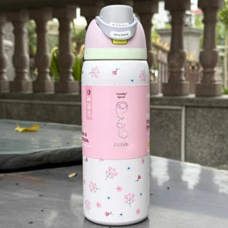 Owala FreeSip 24 oz & 32 oz Triple-Layer 304 ขวดน้ําฉนวนสูญญากาศสแตนเลส, Leak-Proof 2-in-1 Straw & Sip Lid, BPA-Free, Large Capacity for Gym Travel Work