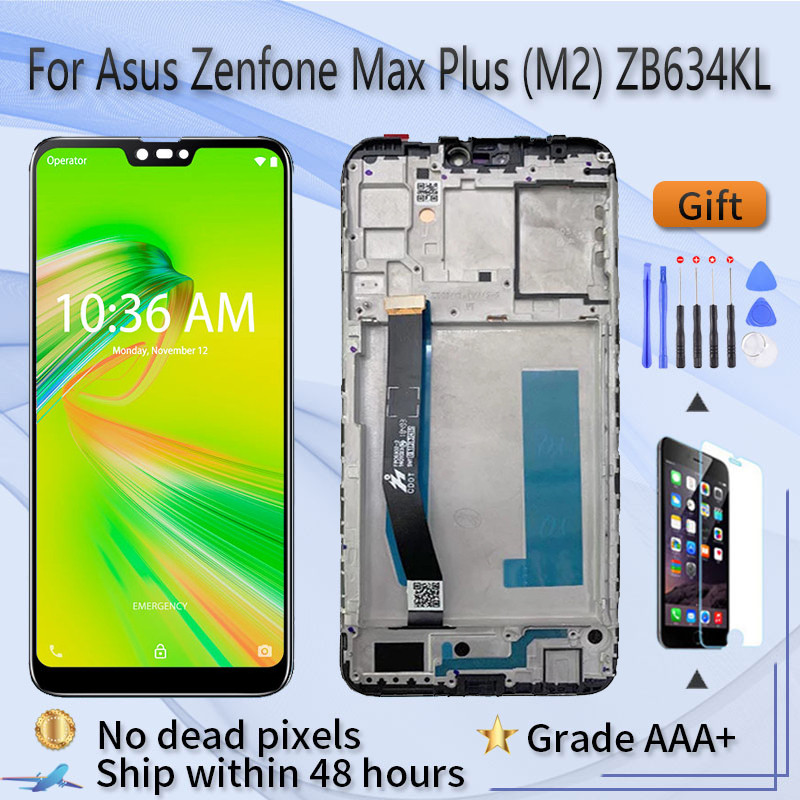 สําหรับ Asus Zenfone Max Plus (M2) ZB634KL จอแสดงผล LCD Asus ZB634KL เปลี่ยนหน้าจอ Asus Max Shot กรอ