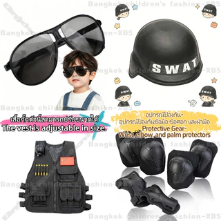 [จัดส่งจากกรุงเทพฯ] เด็กคอสเพลย์ชุดตำรวจเด็กทหารSWATเครื่องแต่งกายการจราจรSWATฮาโลวีนCarnival Party Unisex