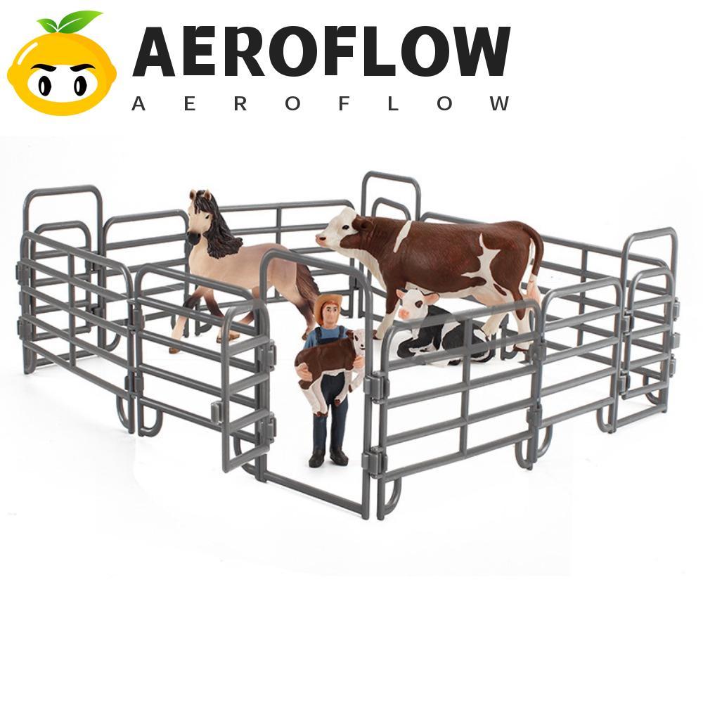 AEROFLOW จําลองฟาร์ม Ranch รั้ว DIY, อุปกรณ์รั้วฟาร์ม DIY จําลองรั้ว Ranch, รางรุ่นตกแต่ง Miniature 