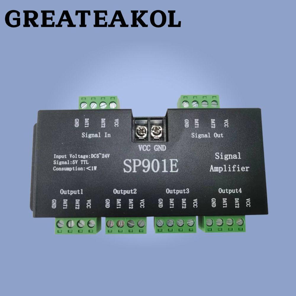 GREATESKOL Light Strip Repeater, LED Pixel Strip แอดเดรส SP901E เครื่องขยายสัญญาณ, DC12-24V ที่ตั้งโ