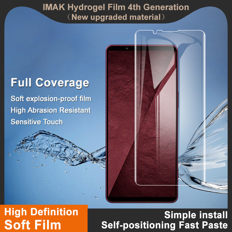 Imak สําหรับ Sony Xperia 1 VIII Mark 8 Full Cover Screen Protector Soft Clear Front Hydrogel Film
