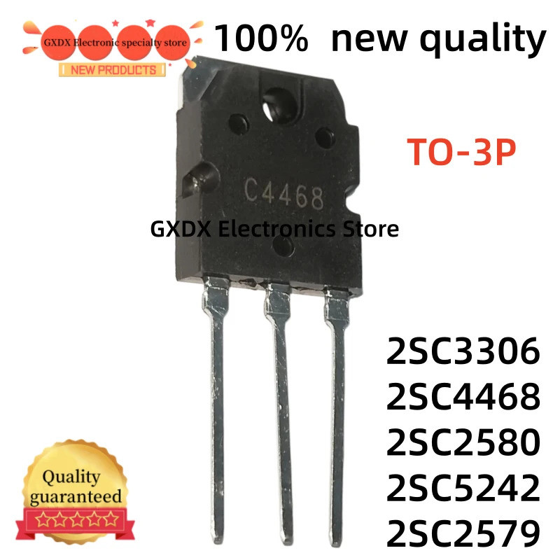 5PCS 2SC5242 C5242 2SC2579 C2579 2SC3306 C3306 2SC4468 C4468 2SC2580 C2580 TO-3P Field Effect ทรานซิ
