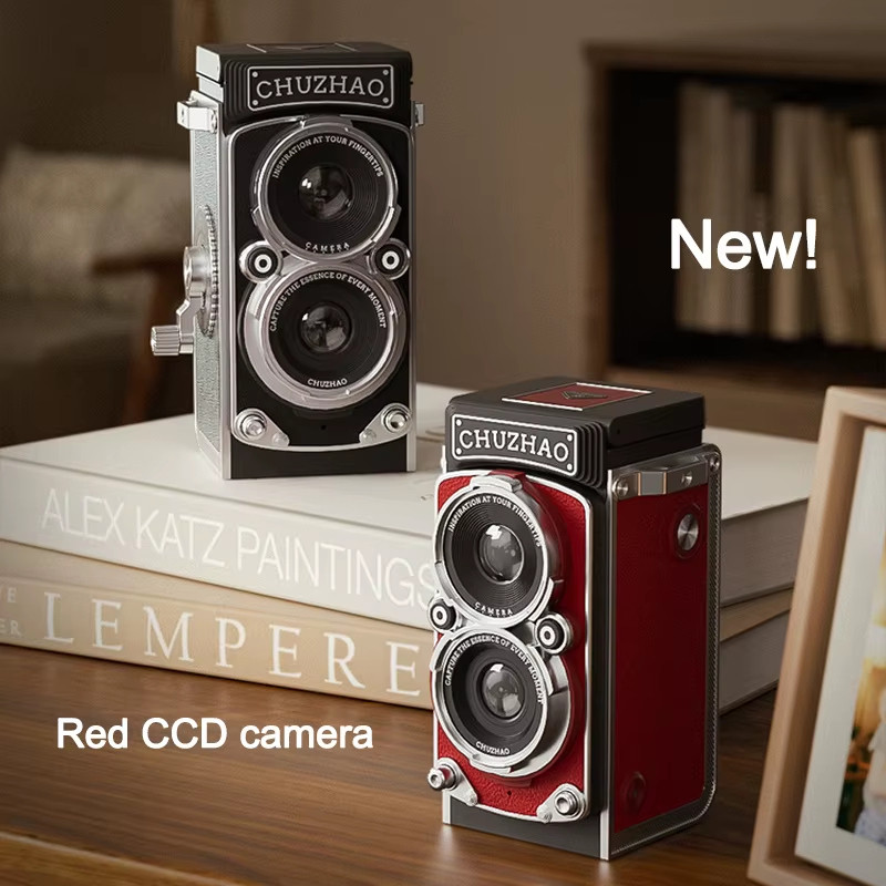 Chuzhao M1 Vintage Digital Camera – Retro TLR ช่องมองภาพเอว, 1080P วิดีโอ 12MP, Manual Crank Creativ