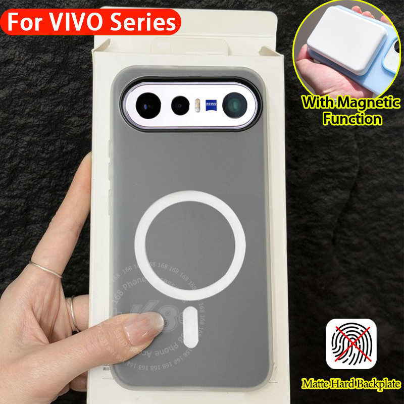 เคส Vivo X300FE เคสโทรศัพท์กันกระแทกสีลูกกวาดแม่เหล็ก 2 ใน 1 ผิวด้านรู้สึกเหมือนสกิน ทำเองได้ ใส่บัตรง่าย เคสต้านรอยนิ้วมือ