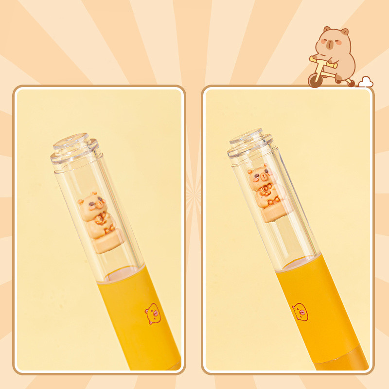 ปากกาเจลลายการ์ตูน Kapi แบบหมุนได้ พร้อมตุ๊กตาน่ารัก รูปที่ 8