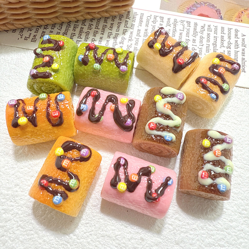 10ชิ้นขวดช็อคโกแลตลูกอมเค้กอาหารเรซิ่นเสน่ห์สําหรับ ทําเอง(10-413)
