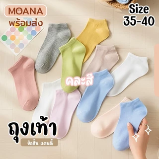 พร้อมส่ง : ถุงเท้า ข้อสั้น ป้าย socky ขาวล้วน 5 คู่ น่ารัก ใส่ได้ทุกวัน เนื้อผ้านุ่ม แฟชั่น
