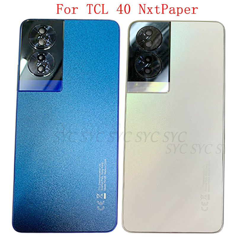 ฝาครอบด้านหลังด้านหลังประตูสําหรับ TCL 40 NxtPaper T612B ฝาครอบแบตเตอรี่พร้อมอะไหล่ซ่อมเลนส์กล้อง