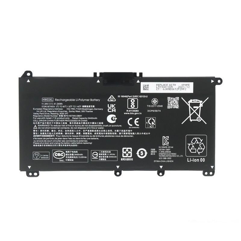 เหมาะสําหรับแบตเตอรี่แล็ปท็อป HP Star 15 2021 TPN-Q245 15 17-cn000 HW03XL