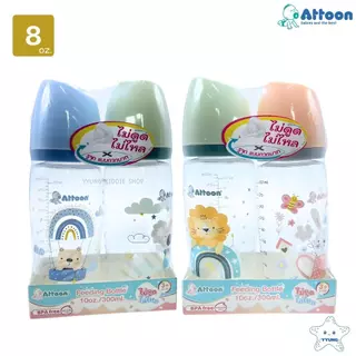 Attoon ขวดนมคอแคบ แพ็คคู่ ฝาสโลป 5 , 10 ออนซ์ พร้อมจุกไม่ดูดไม่ไหล YYUNG Kiddie Shop