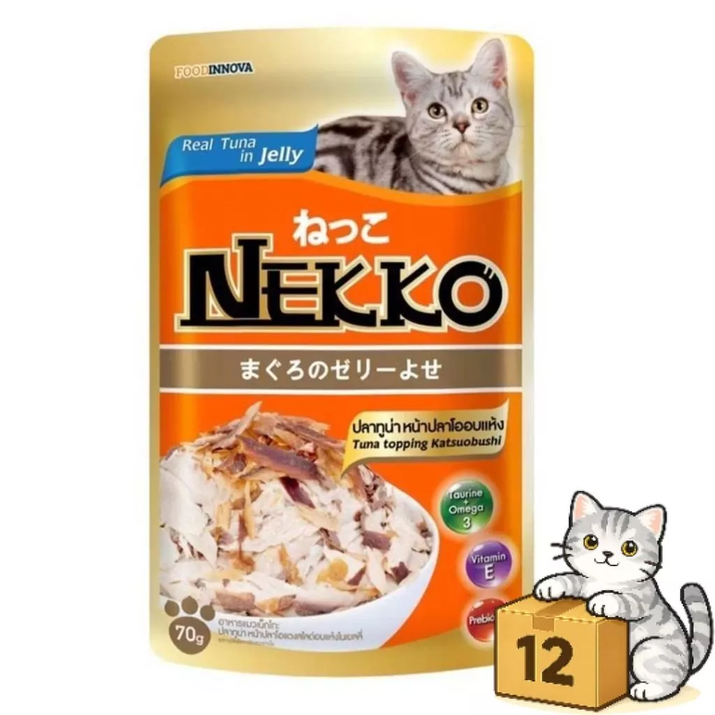 Nekko อาหารเปียกแมว 12ซอง เนื้อทูน่าแท้ ไม่ผสมเนื้อเทียม thumbnail 10