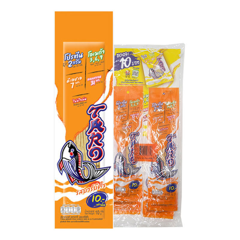 ทาโร ปลาสวรรค์ รสบาร์บีคิว 10 ก. x 6 (TARO Fish Snack Bbq Flavored 10 g x 6)