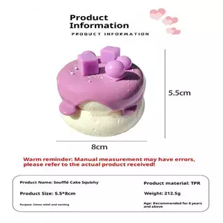 ซ้ายสตรอเบอร์รี่ Souffle Squishy ของเล่นเนื้อครีมนุ่มและอาหารที่สมจริงดูที่สมบูรณ์แบบสําหรับความเครียดบรรเทาเด็กของขวัญตกแต่งโต๊ะ GHT